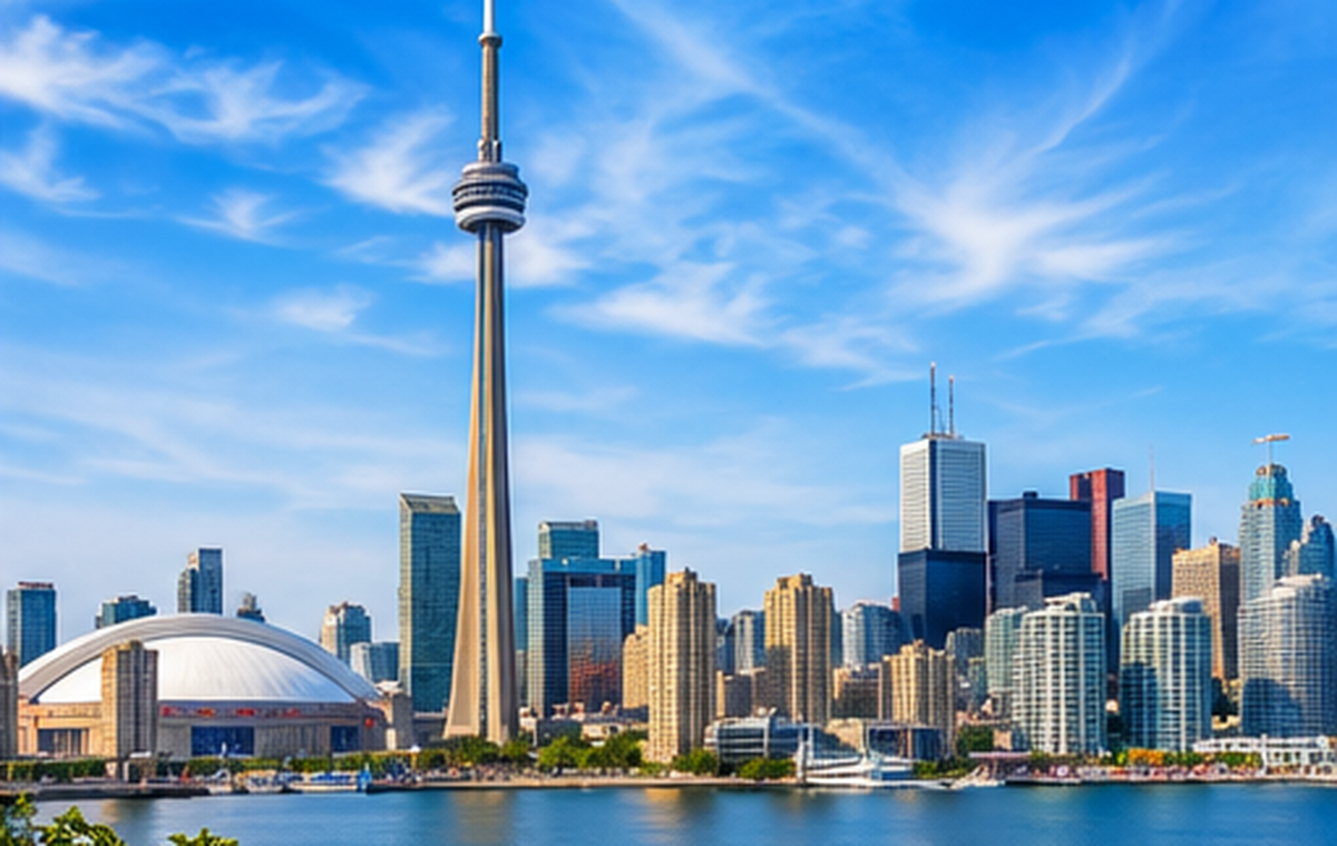 Toronto şehir manzarası ve CN Tower