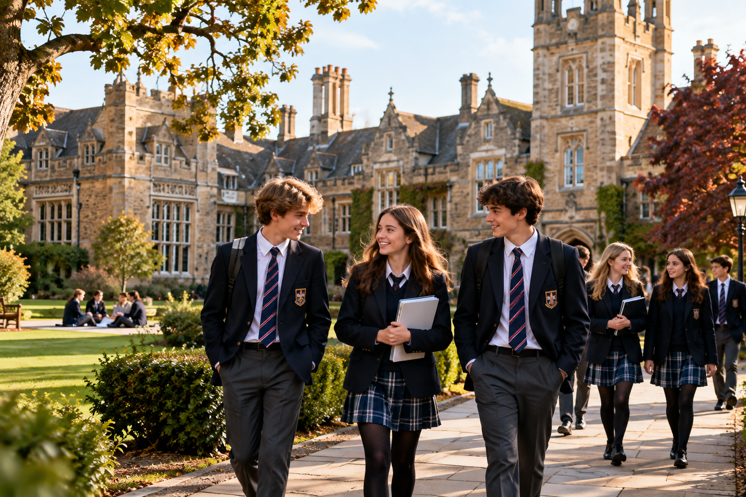 İngiltere boarding school kampüsü ve öğrenciler